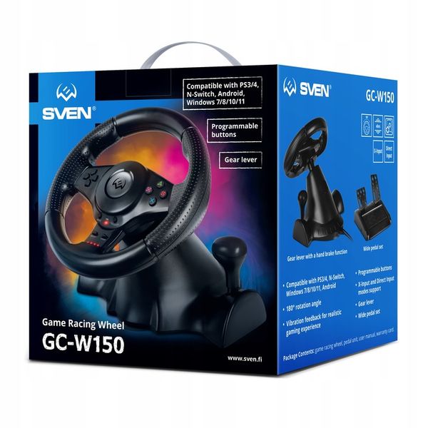 SVEN GC-W150 kierownica Windows PS3 PS4 Nintendo Switch Android zdjęcie 13