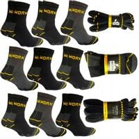 9 PAR skarpety ROBOCZE DŁUGIE skarpetki BHP WORK GRUBE ciepłe MOCNE 43-46