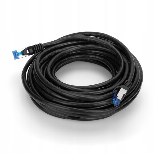KABEL SIECIOWY S/FTP CAT6a LAN PRZEWÓD ETHERNET INTERNET SKRĘTKA RJ45 15m na Arena.pl
