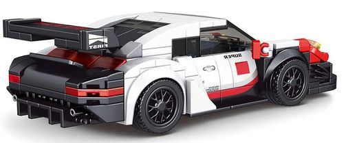 BIAŁE AUTO SPORTOWE UKŁADANKA  KLOCKI na Arena.pl