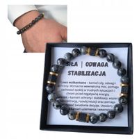 BRANSOLETKA MĘSKA LARVIKIT LAWA WULKANICZNA SIŁA ODWAGA STABILIZACJA