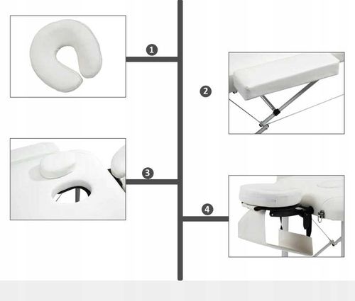 łóżko do masażu składane aluminiowe białe pako 700-039wt na Arena.pl