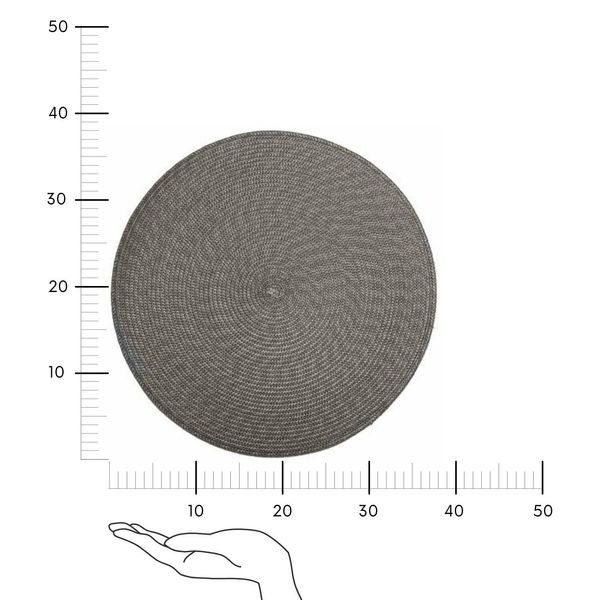 Podkładka 38 cm pleciona szara zdjęcie 4