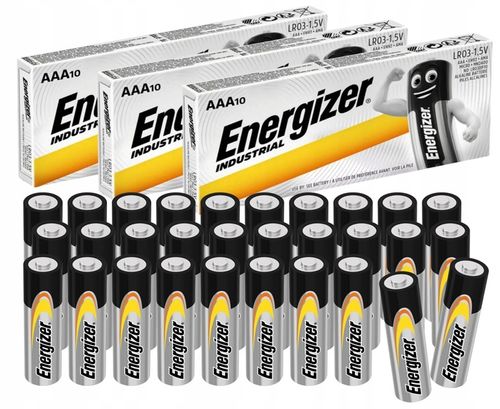 Baterie AAA ENERGIZER Paluszki Alkaiczne R3 1.5V Mocne 30 sztuk Oryginalne na Arena.pl