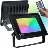 MOCNY HALOGEN NAŚWIETLACZ REFLEKTOR KOLOROWA LAMPA LED RGB TRYBY + PILOT