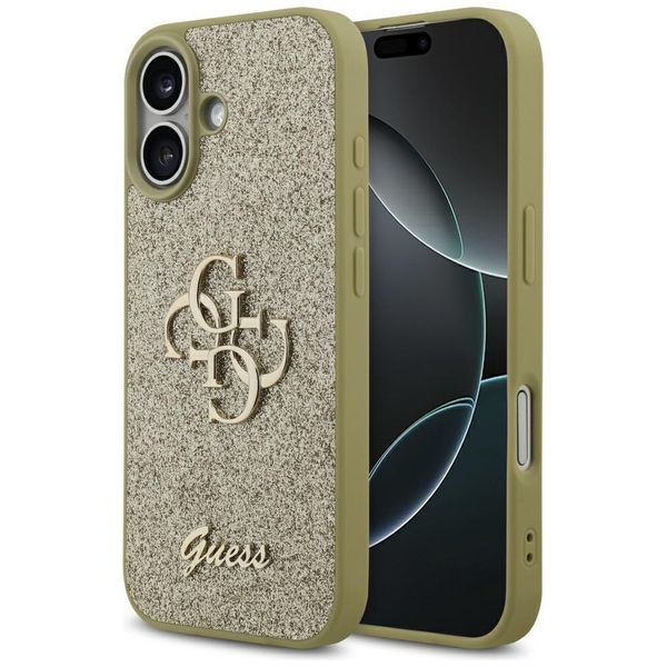 Etui Guess Fixed Glitter Big 4G do iPhone 17 złoty zdjęcie 1