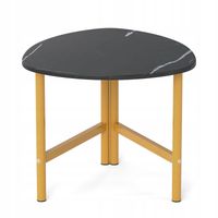 Stolik Costway 59 x 60 x 50cm czarny, złoty