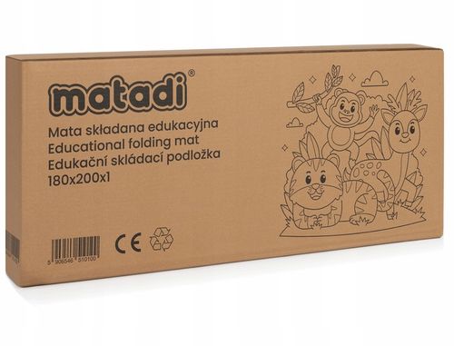 OGROMNA DWUSTRONNA MATA EDUKACYJNA DLA DZIECI SKŁADANA 180x200 GRUBOŚĆ 1CM na Arena.pl