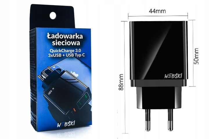 Zasilacz Ładowarka do Laptopa na TYP C + 3 x USB zdjęcie 8