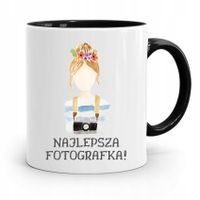 Kubek Czarny Dla Fotografa Najlepsza Fotografka Z Nadrukiem Ze Zdjęciem