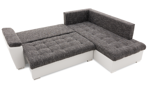 Narożnik nowoczesny, prawy, MAGNUS, ekoskóra, 245cm, czarny | TYLETEGOTU na Arena.pl