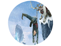 Opłatek na tort Kraina Lodu