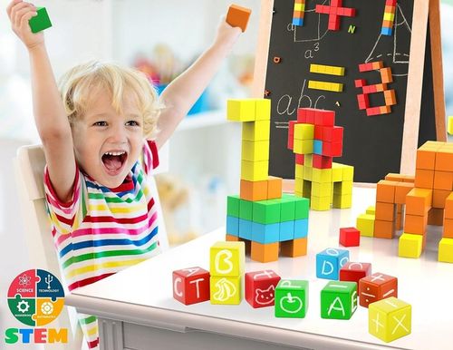 Klocki Konstrukcyjne Magnetyczne Edukacyjne Duże Zestaw Klocków Dla Dzieci na Arena.pl