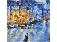 50X50CM WENECJA NOCĄ OBRAZ