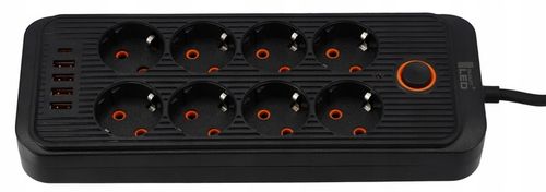 Przedłużacz listwa zasilająca sieciowa 2M 8 gniazd + 4 gniazd USB ładowarka na Arena.pl