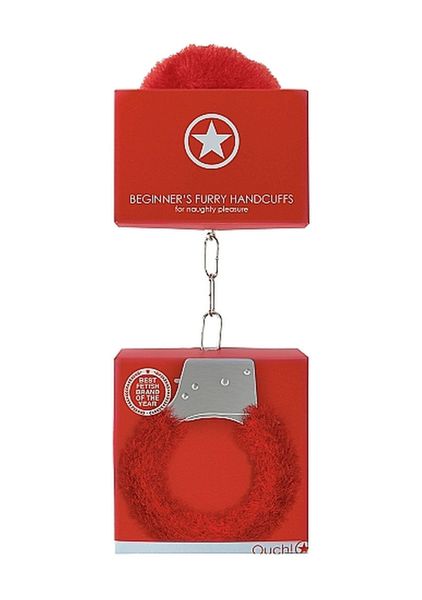 Beginner"S Handcuffs Furry - Red zdjęcie 2