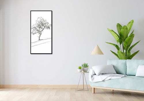 Plakat 50x100cm Drzewo w Zarysie na Arena.pl