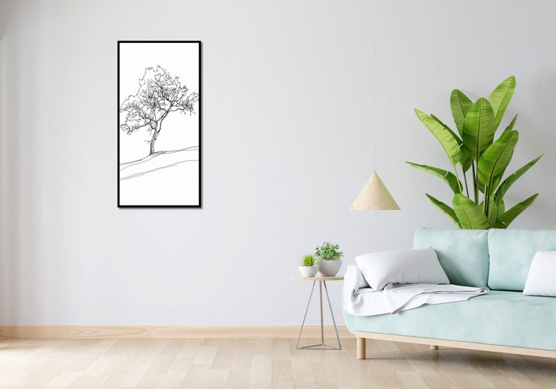 Plakat 50x100cm Drzewo w Zarysie zdjęcie 4