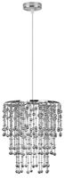 Roni lampa wisząca 1x60W E27 abażur chromowy