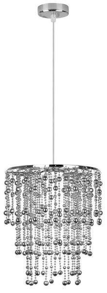 Roni lampa wisząca 1x60W E27 abażur chromowy zdjęcie 1