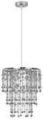 Roni lampa wisząca 1x60W E27 abażur chromowy