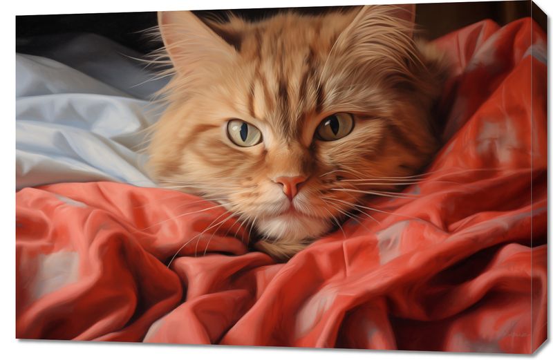 Obraz 90x60cm Mruczący Spokój zdjęcie 1
