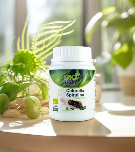 BIO Orgnanic Food - Chlorella + BIO Spirulina w tabletkach - 280g na Arena.pl