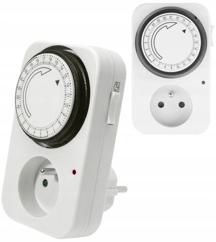PROGRAMATOR CZASOWY WYŁĄCZNIK MECHANICZNY GNIAZDKO DOBOWY 24H TIMER na Arena.pl