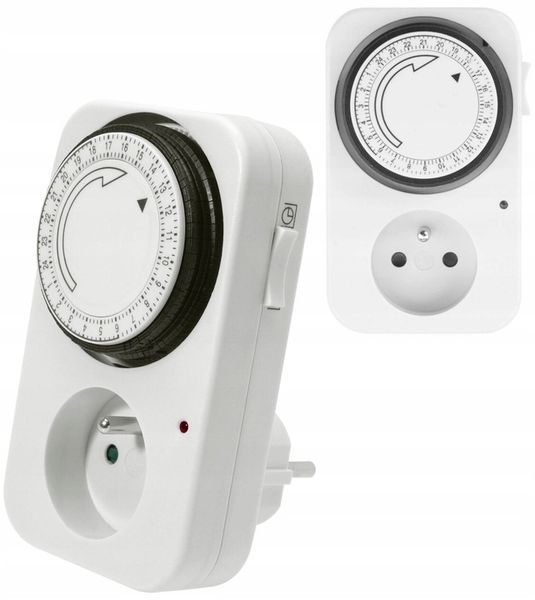 PROGRAMATOR CZASOWY WYŁĄCZNIK MECHANICZNY GNIAZDKO DOBOWY 24H TIMER zdjęcie 2