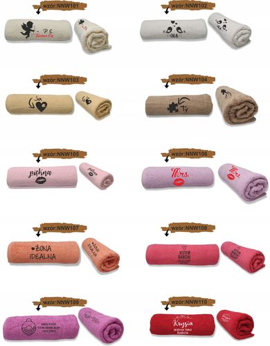 Duże Ręczniki z Twoim haftem MĄŻ IDEALNY DLA MĘŻA na Arena.pl