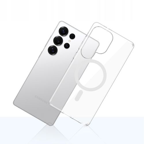 Nieżółknące etui MagSafe na tył Samsung Galaxy S25 Ultra 3mk EverClear Case na Arena.pl