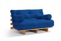 Sofa Futon Latex 180x200 cm z funkcją spania MO08 + komplet poduszek