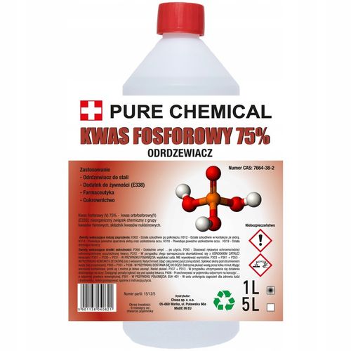 ODRDZEWIACZ DO STALII ŻELIWA KWAS FOSFOROWY 1L 75% na Arena.pl