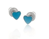 kolczyki niebieskie serduszka dla dziewczynki (p14770ag-e211)