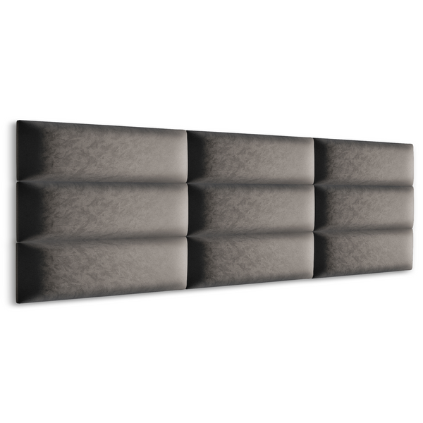 PANELE TAPICEROWANE ŚCIENNE GRAFITOWE WEZGŁOWIE 3D 100cm x 20cm zdjęcie 2