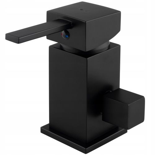 Bateria wannowa 3 otworowa stojąca czarna kran do wanny z prysznicem na Arena.pl