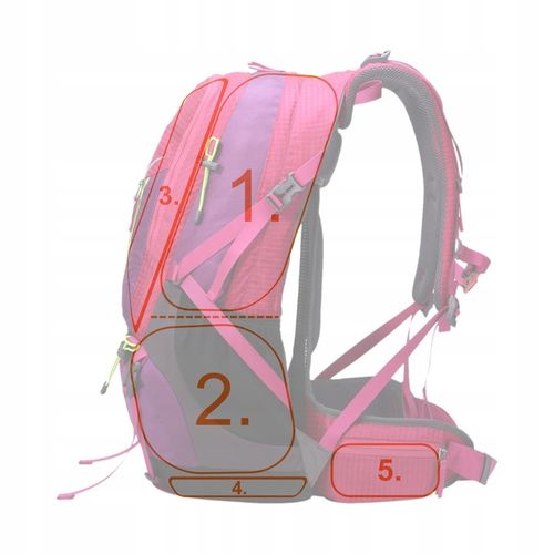 Plecak turystyczny 43l AOKING - fuksja, podzielna komora, wygodny na Arena.pl