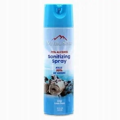 Spray dezynfekujący Natural Sense 75% alkoholu - Crisp Linen Fresh 550ml zdjęcie 1
