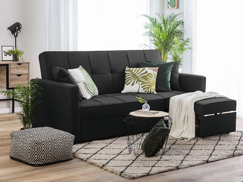 Sofa rozkładana czarna GLOMMA zdjęcie 3