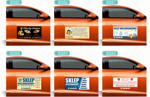 Magnes na samochód reklama 60x30 cm OKRĘGOWA STACJA KONTROLI POJAZDÓW na Arena.pl