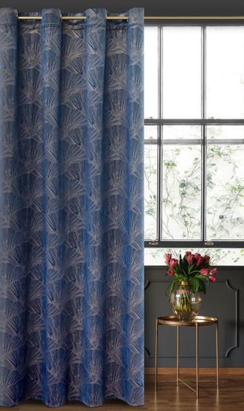 Zasłona gotowa na przelotkach GOJA 140x250 Pierre Cardin Eurofirany granatowy zdjęcie 2