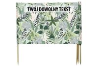 PARAWAN PLAŻOWY Zielone liście z indywidualnym napisem 4 PANELE 80.4