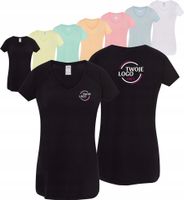 Damski T-shirt rękawy typu reglan TWÓJ HAFT LOGO firmowa reklamowa 5 szt