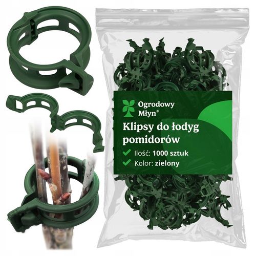 Klipsy do POMIDORÓW Zapinki FASOLI Spinki Pędów Łodyg Uchwyt MOCNE 1000 szt na Arena.pl