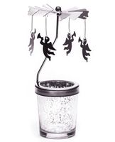 WIRUJĄCY OBROTOWY ŚWIECZNIK KARUZELA Z ANIOŁKAMI NA MIKOŁAJKI ŚWIĘTA