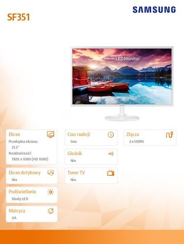 Samsung 32'' S32F351FUUX na Arena.pl