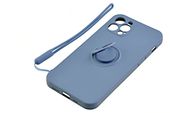 Etui Pastel Ring do Apple iPhone 12 Pro granatowy