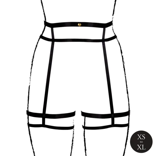 shots double strap pas garter regulowany czarny one size na Arena.pl