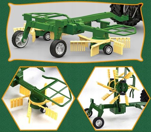 TRAKTOR ZDALNIE STEROWANY Z PRZYCZEPĄ 4W1 AKCESORIA ZESTAWS na Arena.pl