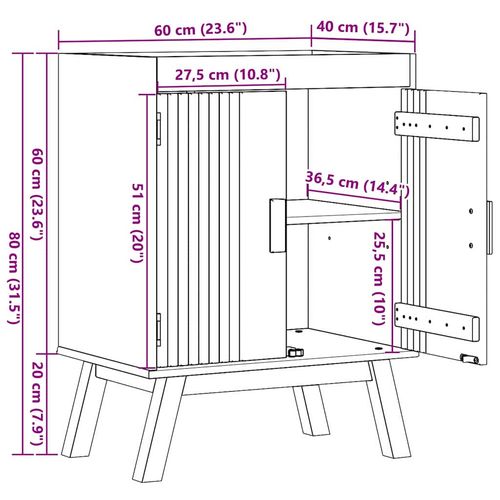 Szafka pod zlew z półką Olden Brązowy 114 x 43 x 73.5 cm na Arena.pl